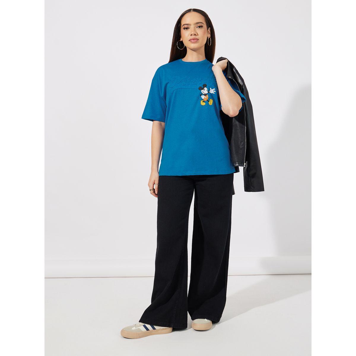 Styli Mickey Mouse Graphic Print Oversized T-Shirt-women-clothing-tshirts-image-2
