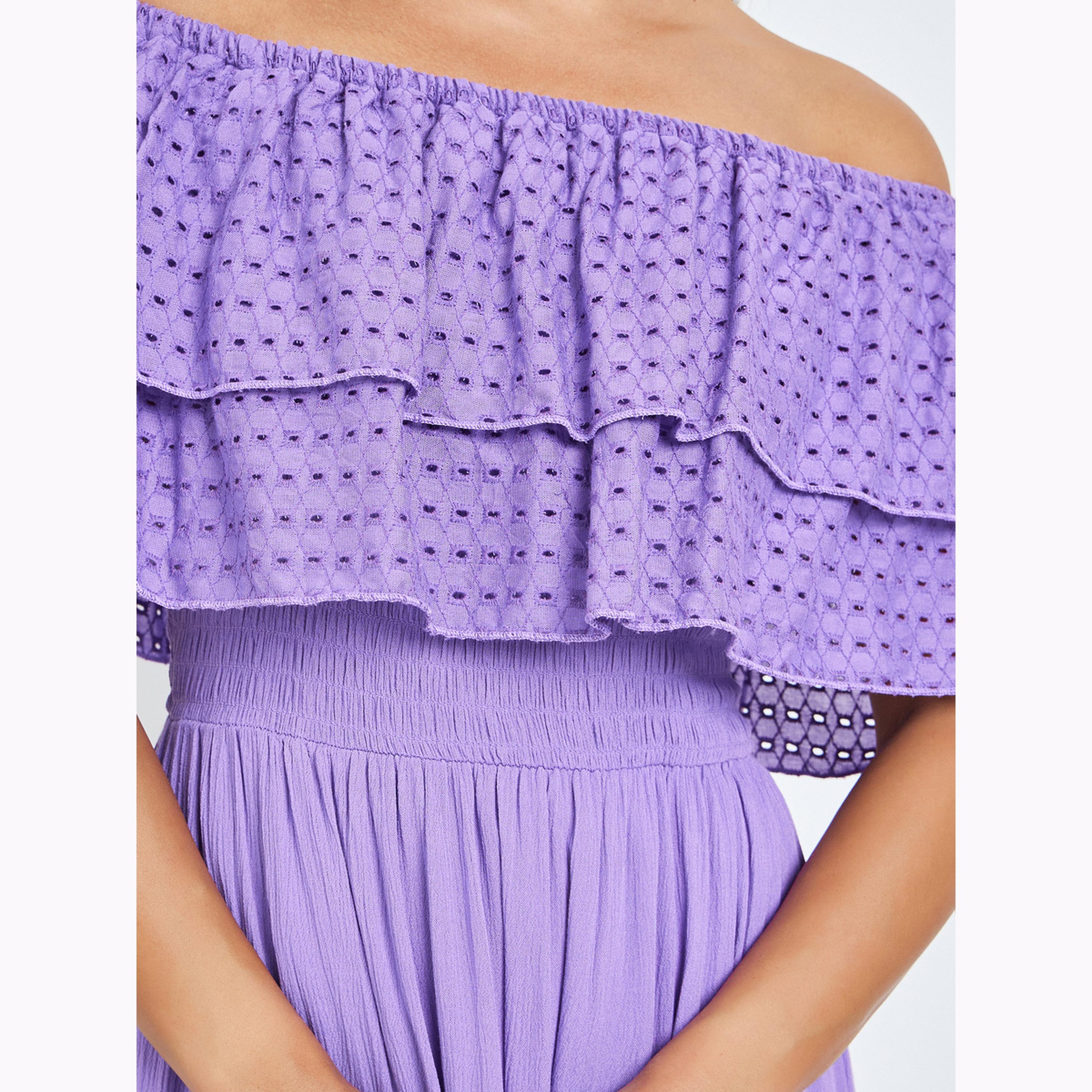 فستان قطن طويل بأكتاف مكشوفة وتطريز-women-clothing-dresses-image-5