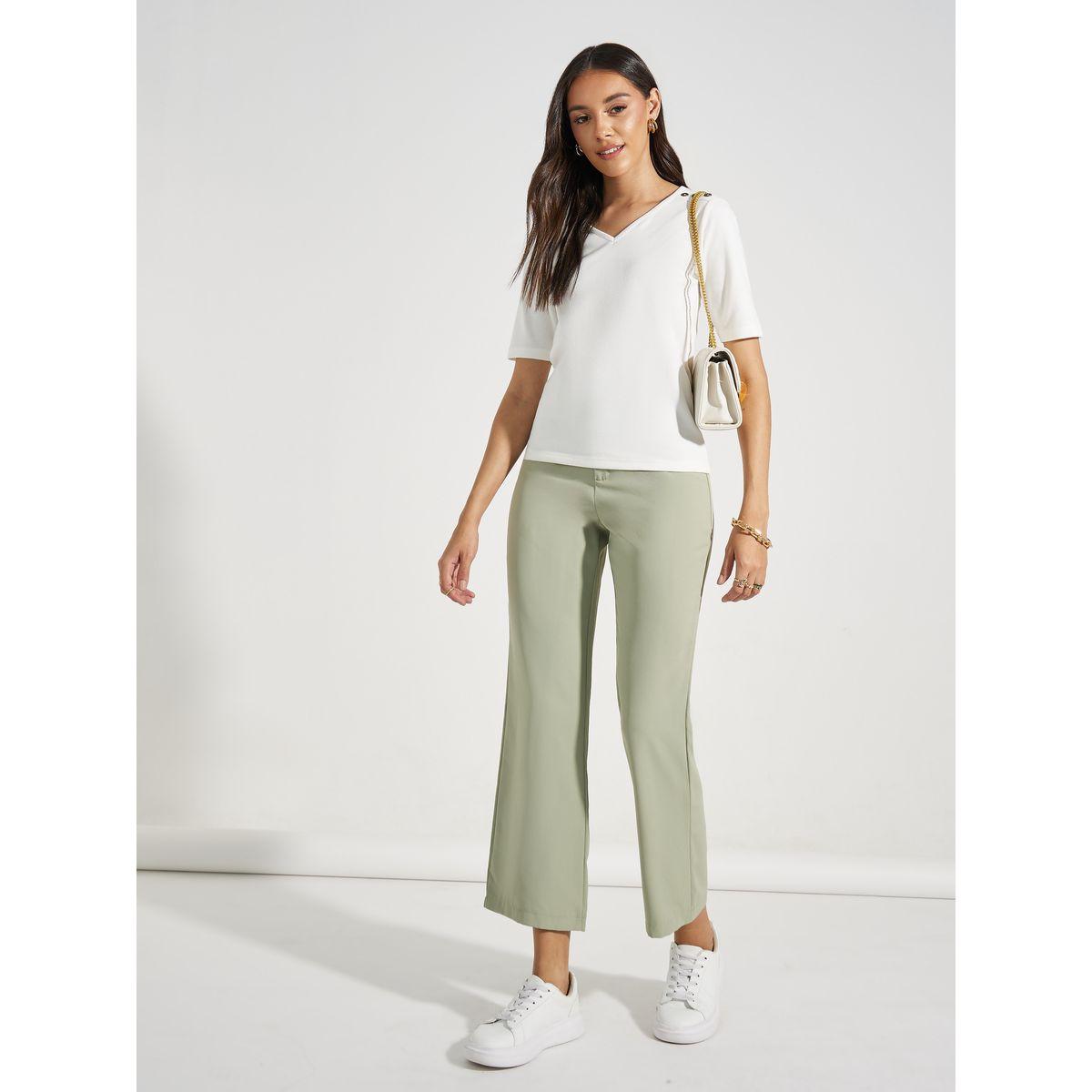 Styli V Neck Button Detail Knit Top-women-clothing-shirtsandblouses-blouses-image-3