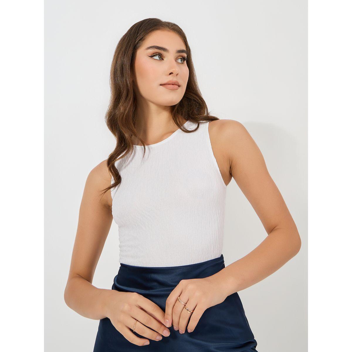 Styli Elevate Solid Sleeveless Round Neck Bodysuit-women-clothing-tshirts-image-3