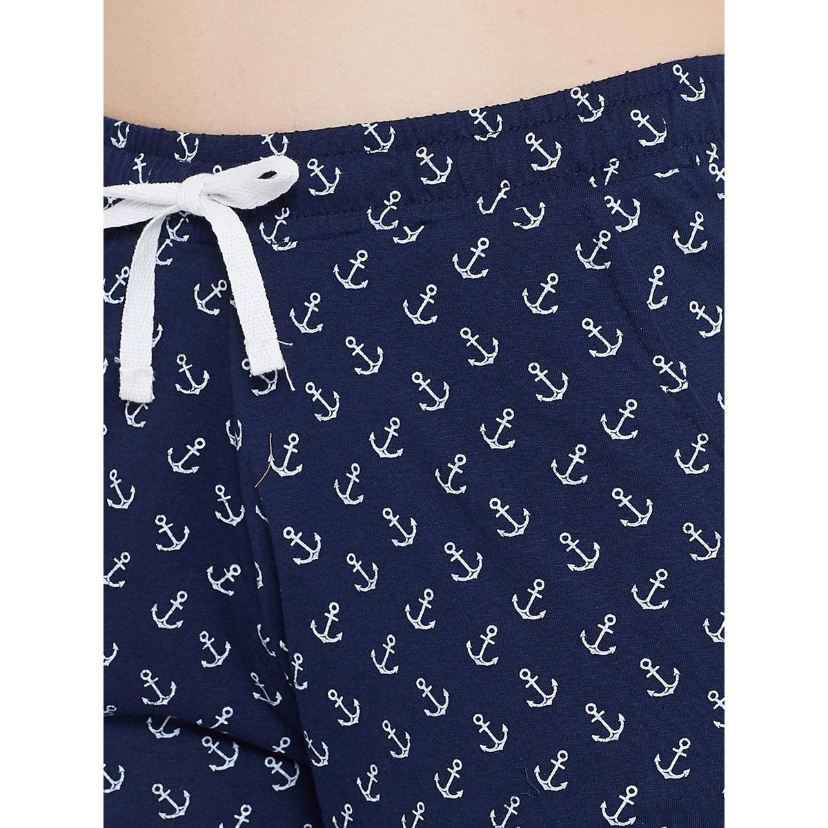 Clovia X Styli  All Over Anchor Print Short Sleeve Shirt & Pyjama Set-women-clothing-nightwear-pyjamas-longsets-image-6