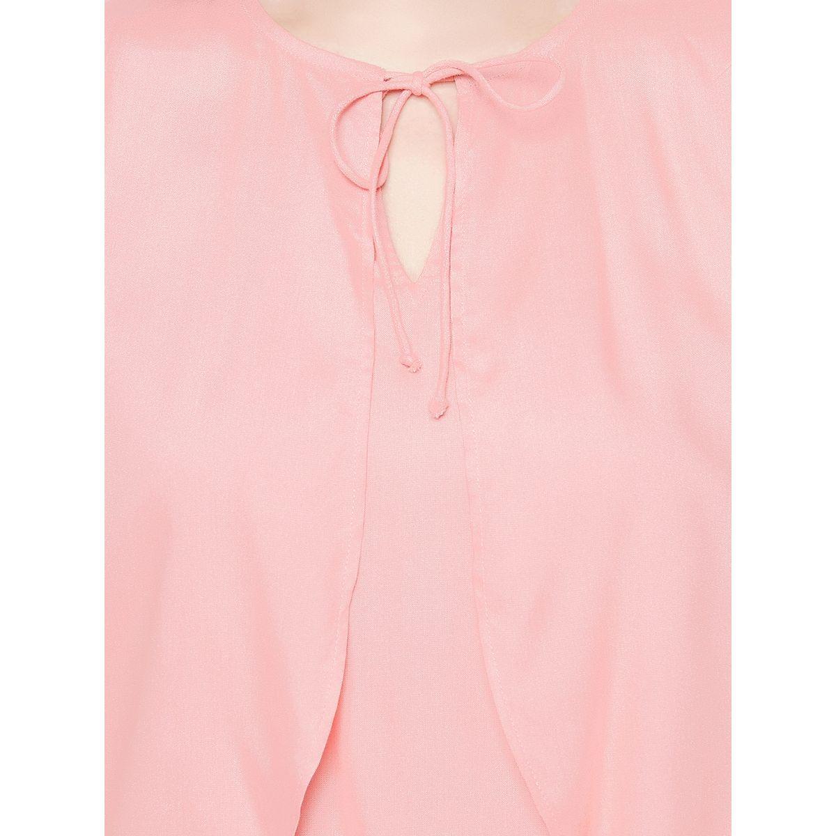 طقم من بنطال بيجاما وبلوزة سادة مع ياقة بأربطة كلوفيا × ستايلي-women-clothing-nightwear-pyjamas-longsets-image-6