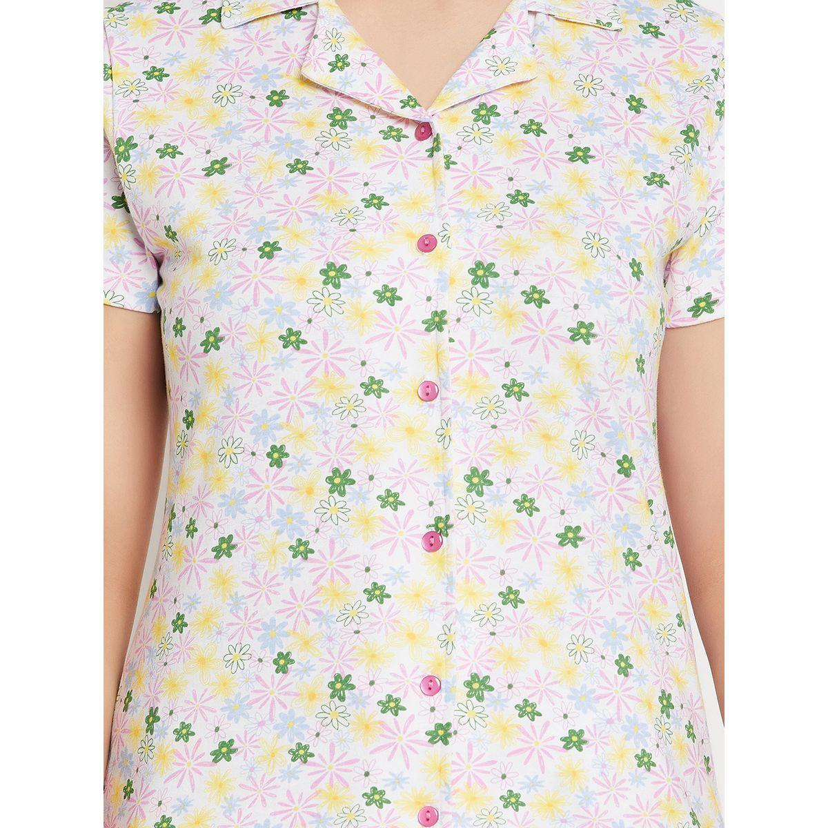 طقم من بنطال بيجاما مع بلوزة مطبعة بزهور كلوفيا × ستايلي-women-clothing-nightwear-pyjamas-longsets-image-6