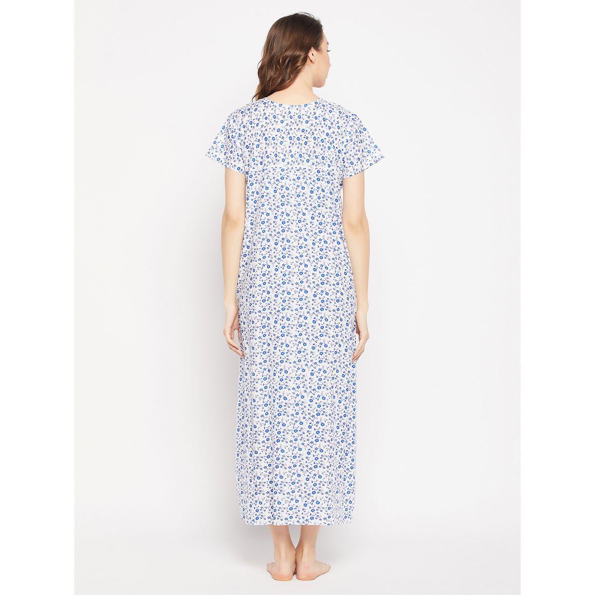 قميص نوم طويل بطبعة زهور صغيرة كلوفيا × ستايلي-women-clothing-nightwear-nighties-image-6