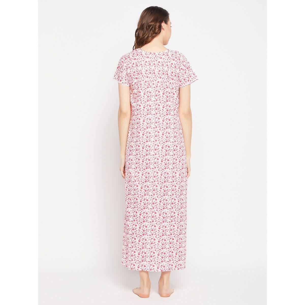 Clovia X Styli  All Over Floral Print Maxi Night Gown-women-clothing-nightwear-nighties-image-6
