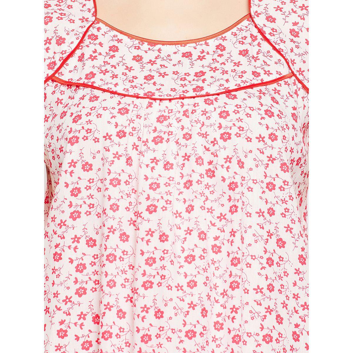 Clovia X Styli  All Over Floral Print Maxi Night Gown-women-clothing-nightwear-nighties-image-7