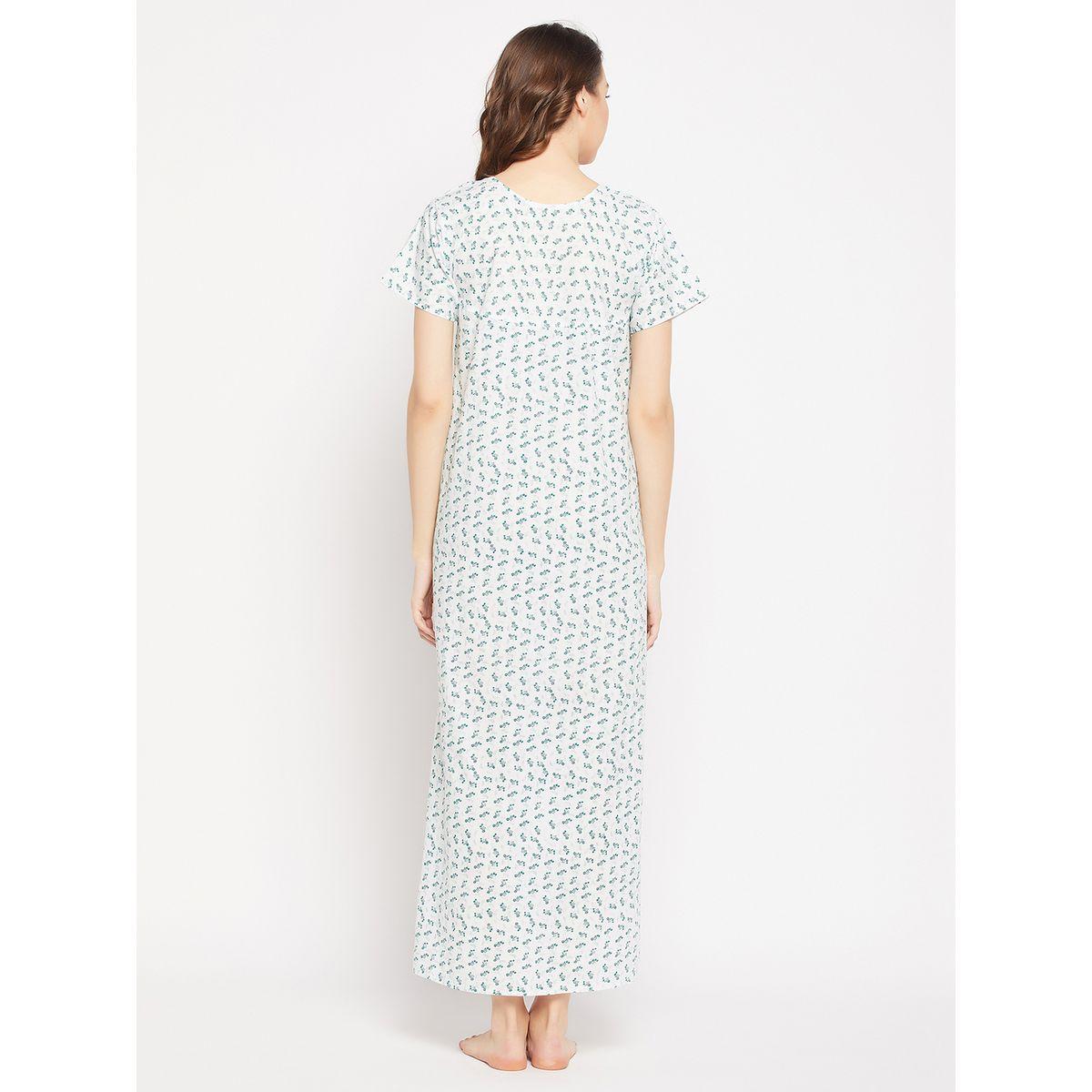 Clovia X Styli  Floral Ditsy Print Maxi Night Gown-women-clothing-nightwear-nighties-image-6