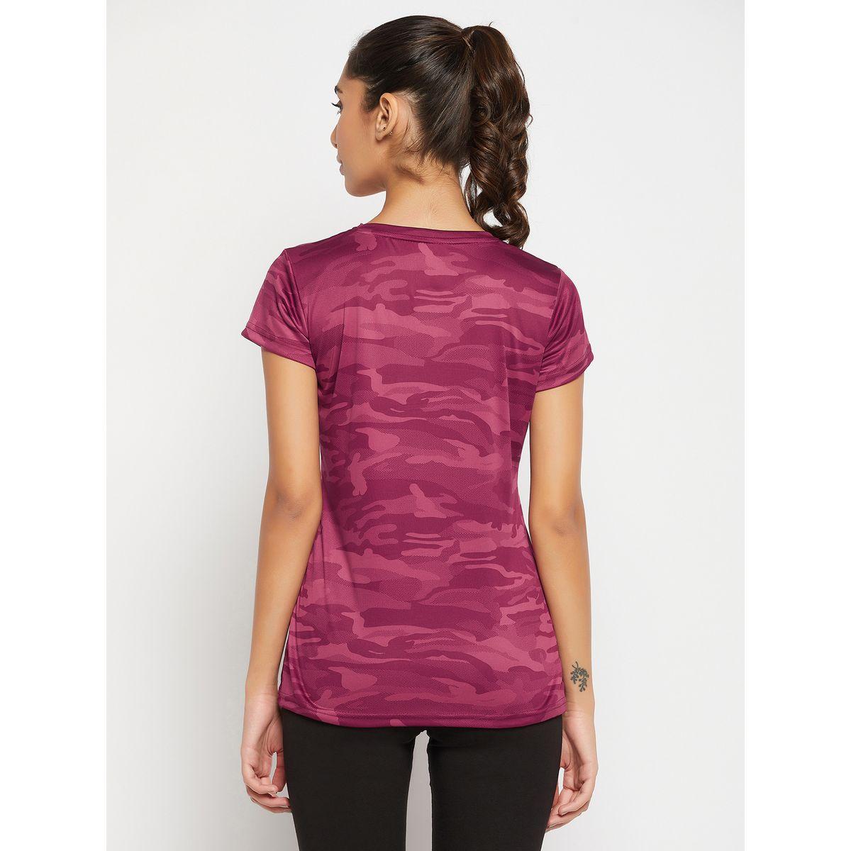 Clovia X Styli  Camo Print Active T-Shirt with Short Sleeves-women-clothing-sportswearandactivewear-tshirtsandvests-image-6