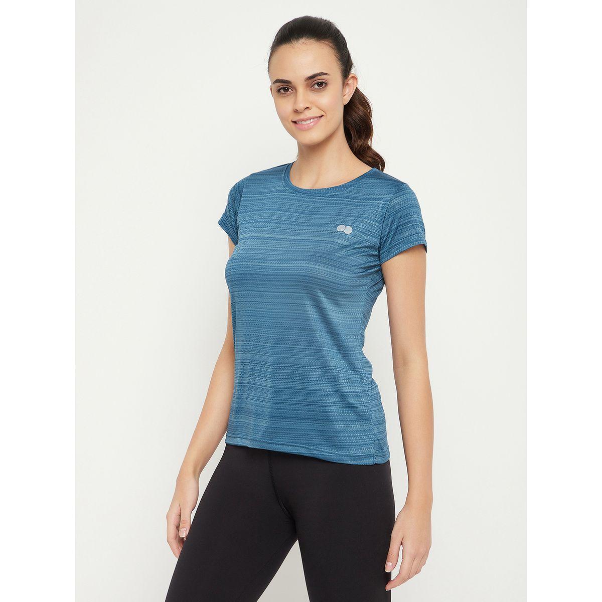 Clovia X Styli  Textured Comfort Fit Active T-shirt-women-clothing-sportswearandactivewear-tshirtsandvests-image-3