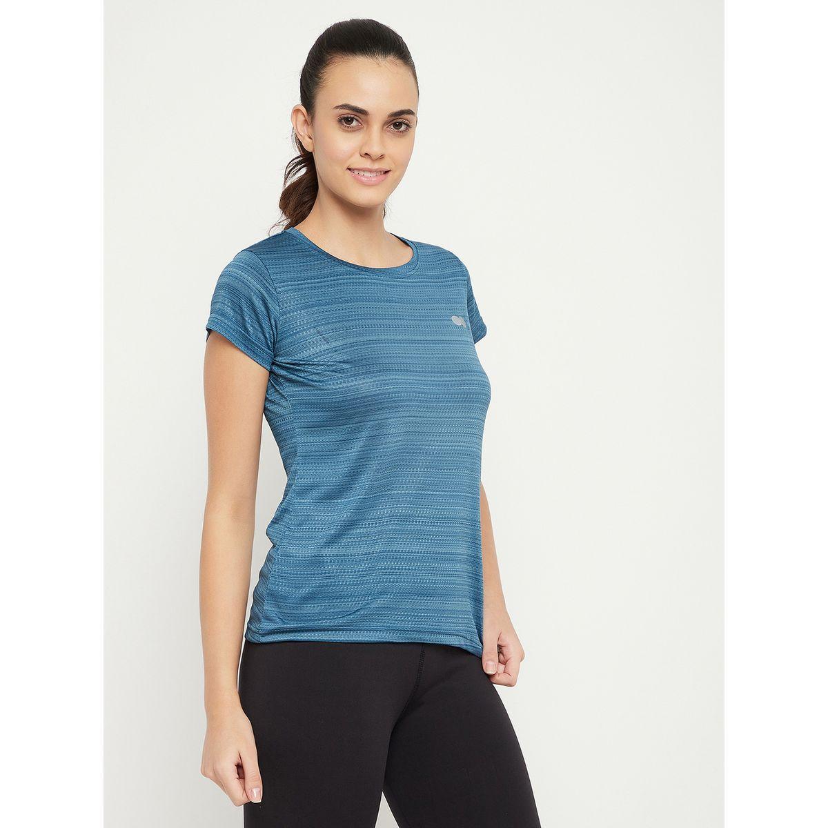 Clovia X Styli  Textured Comfort Fit Active T-shirt-women-clothing-sportswearandactivewear-tshirtsandvests-image-4