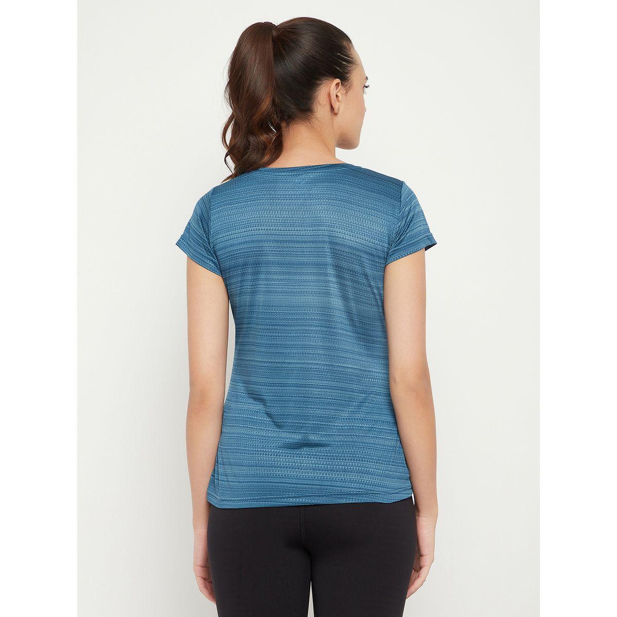 Clovia X Styli  Textured Comfort Fit Active T-shirt-women-clothing-sportswearandactivewear-tshirtsandvests-image-5