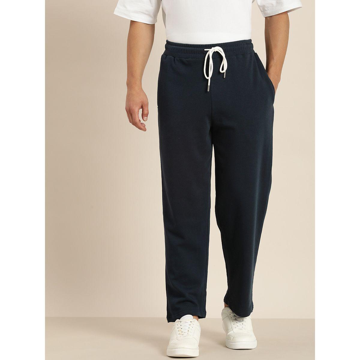 Dillinger Solid Relaxed Fit Joggers with Contrast Drawstring Closure-men-clothing-bottoms-joggers-image-2