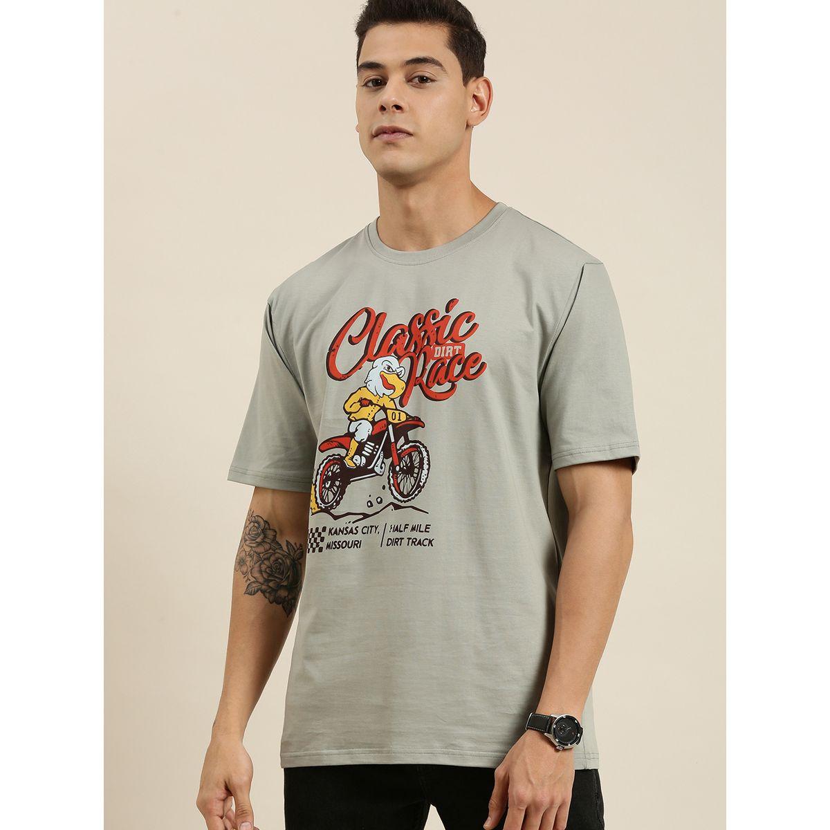 Difference of Opinion X Styli  Classic Dirt Race Graphic Print Oversized T-Shirt with Short Sleeves-men-clothing-tshirtsandpolos-tshirts-image-1