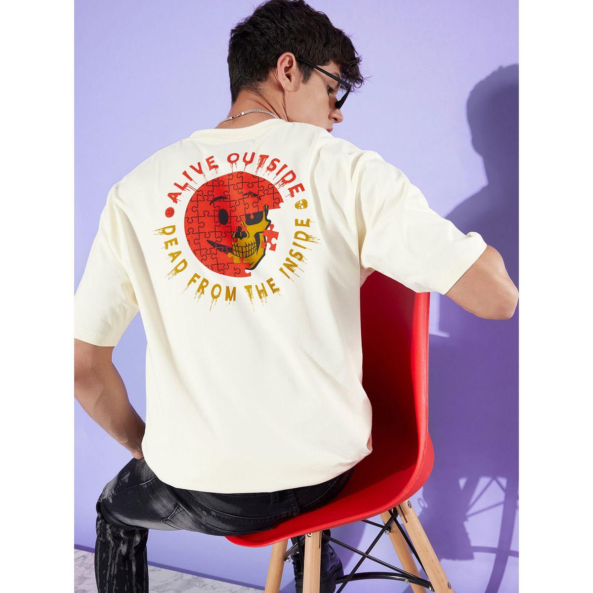 Difference of Opinion X Styli  Back & Front Graphic Print Oversized T-Shirt with Drop Shoulder Sleeves-men-clothing-tshirtsandpolos-tshirts-image-1