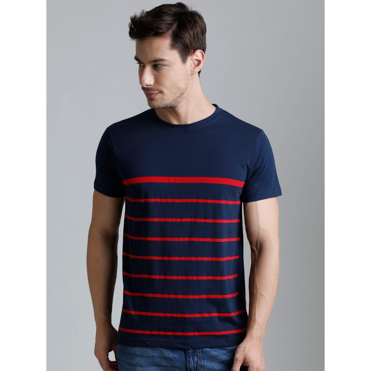 تيشيرت مخطط باكمام قصيرة ديلينجر × ستايلي-men-clothing-tshirtsandpolos-tshirts-image-1