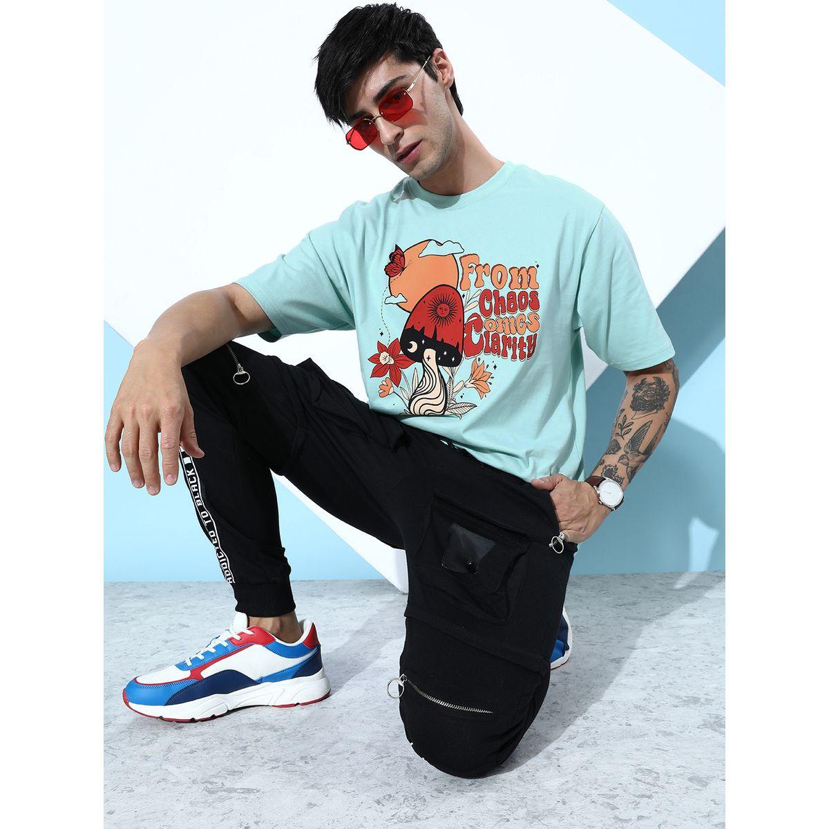 تيشيرت واسع مطبع بطبعة جرافيك ديلينجر × ستايلي-men-clothing-tshirtsandpolos-tshirts-image-4