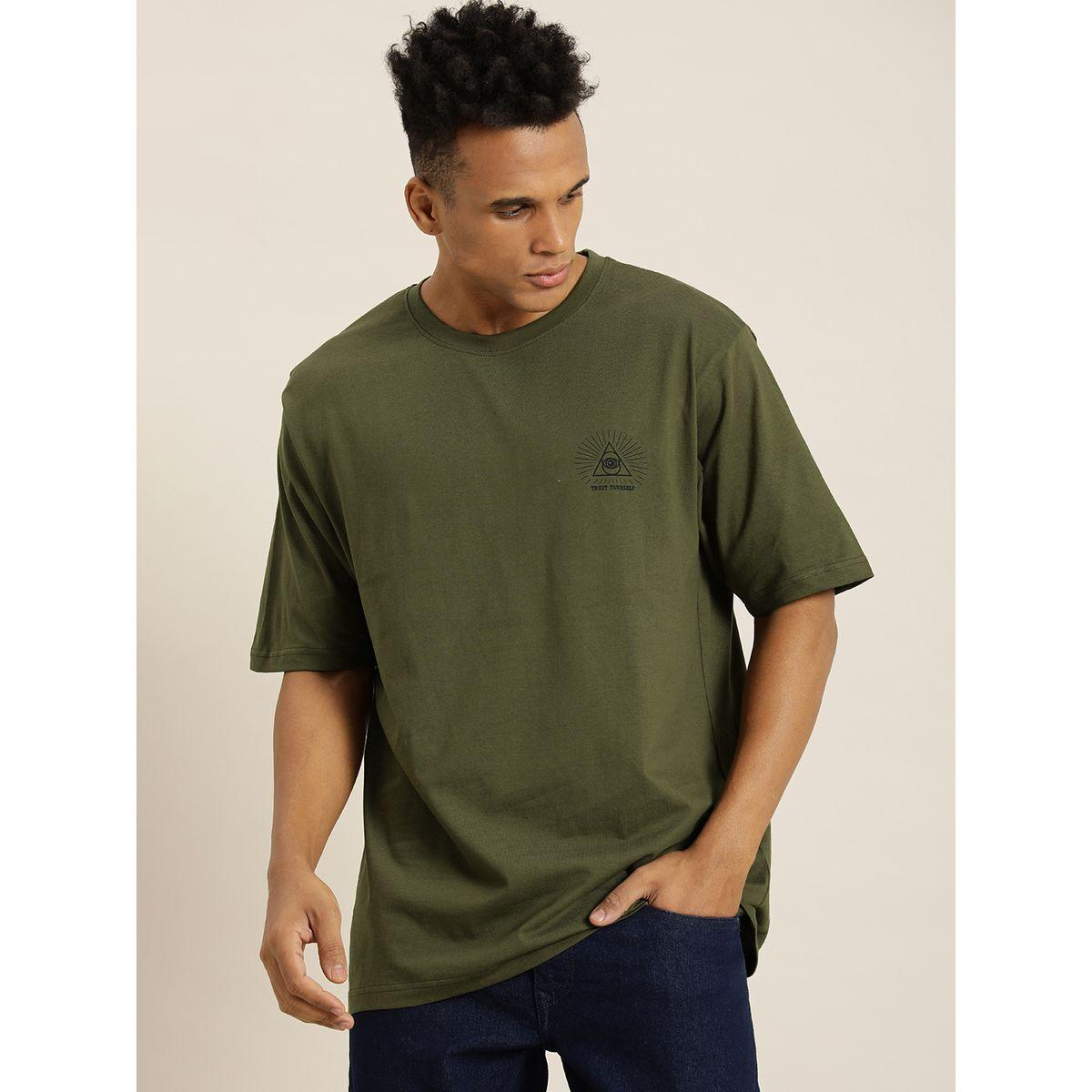 Difference of Opinion X Styli  Back & Front Graphic Print Oversized T-Shirt with Short Sleeves-men-clothing-tshirtsandpolos-tshirts-image-3