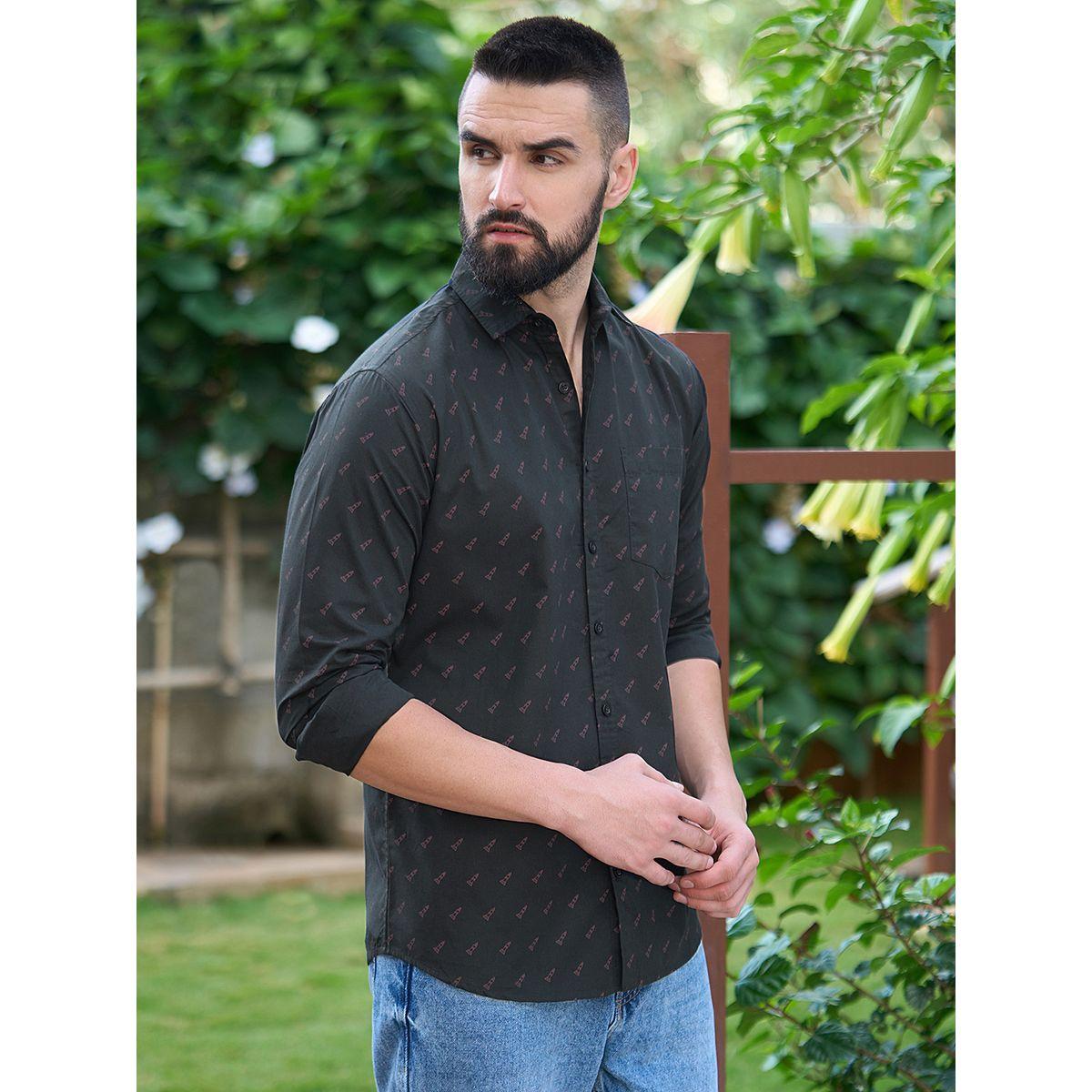 قميص مطبع بالكامل مع جيب على الصدر ديلينجر × ستايلي-men-clothing-shirts-image-1