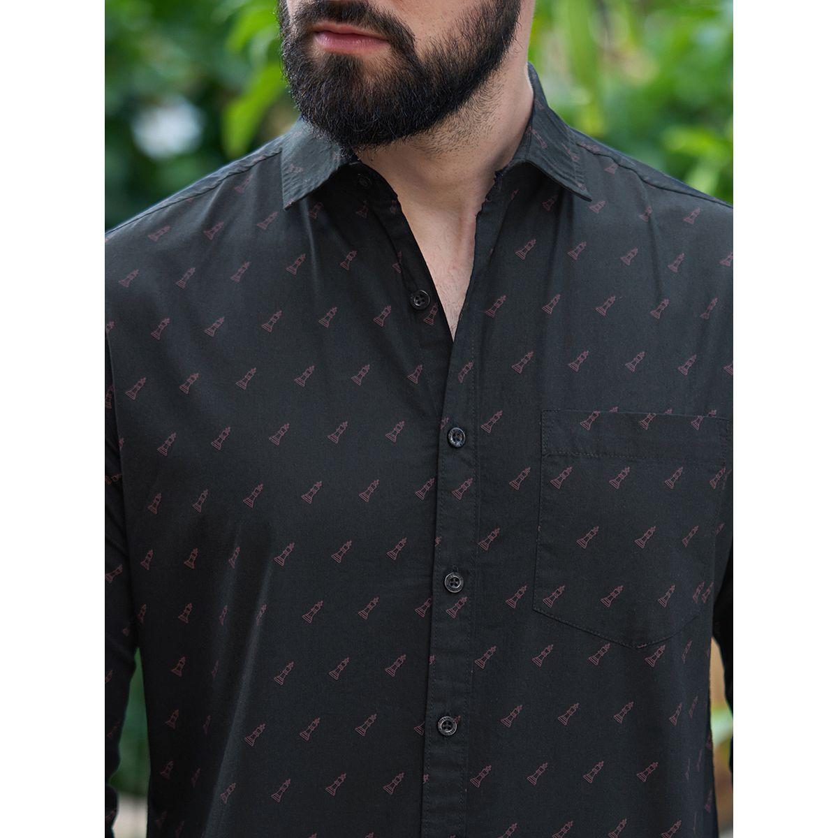 قميص مطبع بالكامل مع جيب على الصدر ديلينجر × ستايلي-men-clothing-shirts-image-2