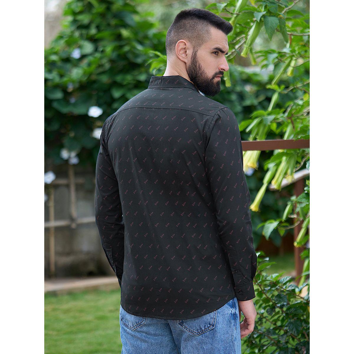 قميص مطبع بالكامل مع جيب على الصدر ديلينجر × ستايلي-men-clothing-shirts-image-3