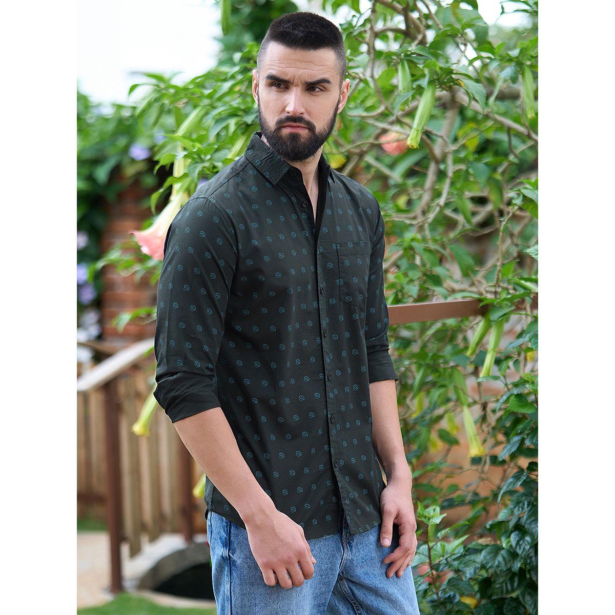 Dillinger X Styli  All Over Mushroom Print Shirt with Long Sleeves-men-clothing-shirts-image-1