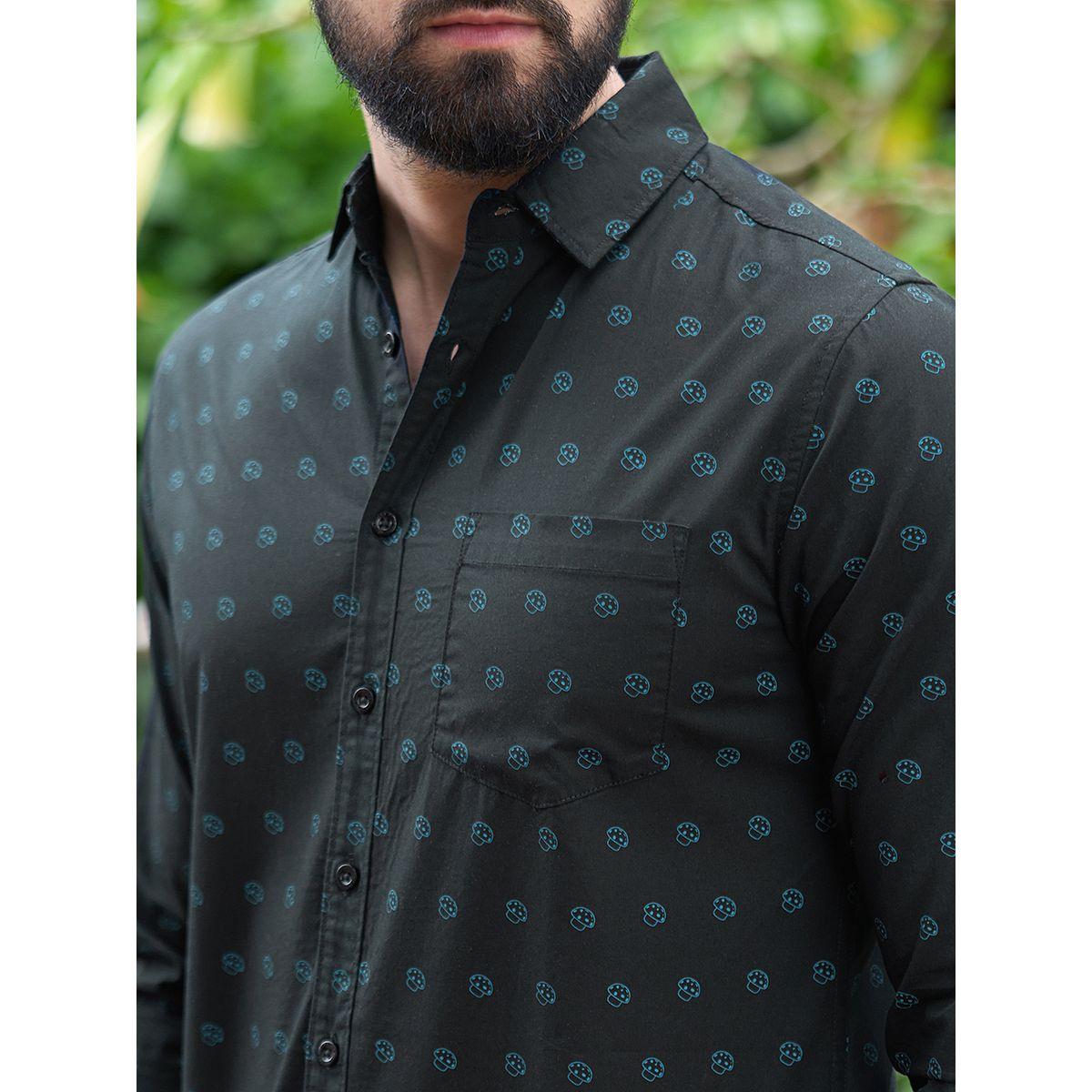 Dillinger X Styli  All Over Mushroom Print Shirt with Long Sleeves-men-clothing-shirts-image-2