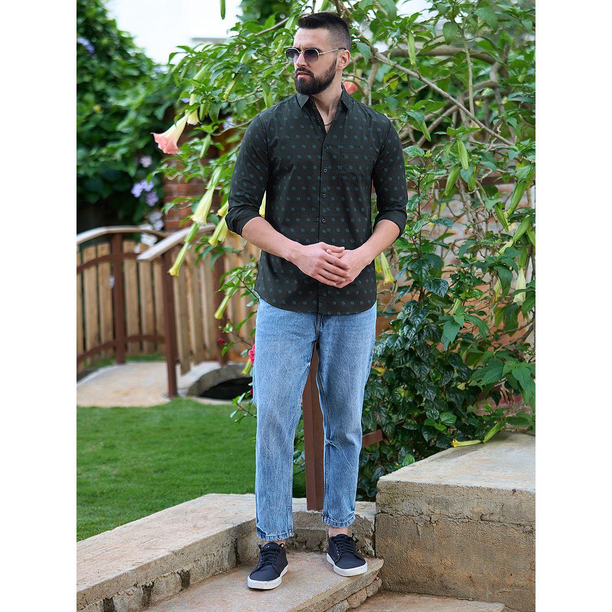 Dillinger X Styli  All Over Mushroom Print Shirt with Long Sleeves-men-clothing-shirts-image-4