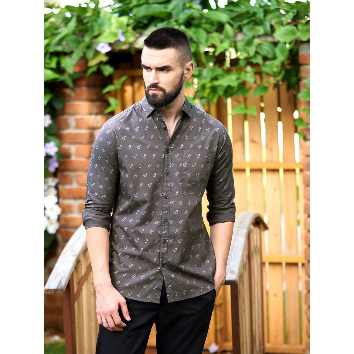 قميص مطبع بالكامل مع اكمام طويلة ديلينجر × ستايلي-men-clothing-shirts-image-1