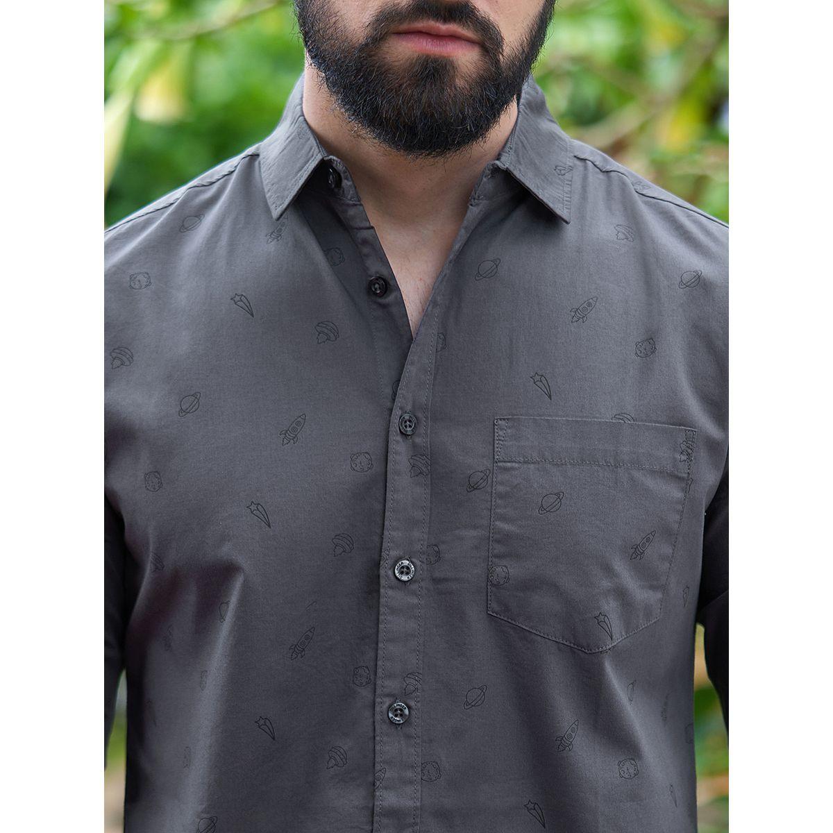 Dillinger All Over Space Print Shirt with Chest Pocket-men-clothing-shirts-image-2