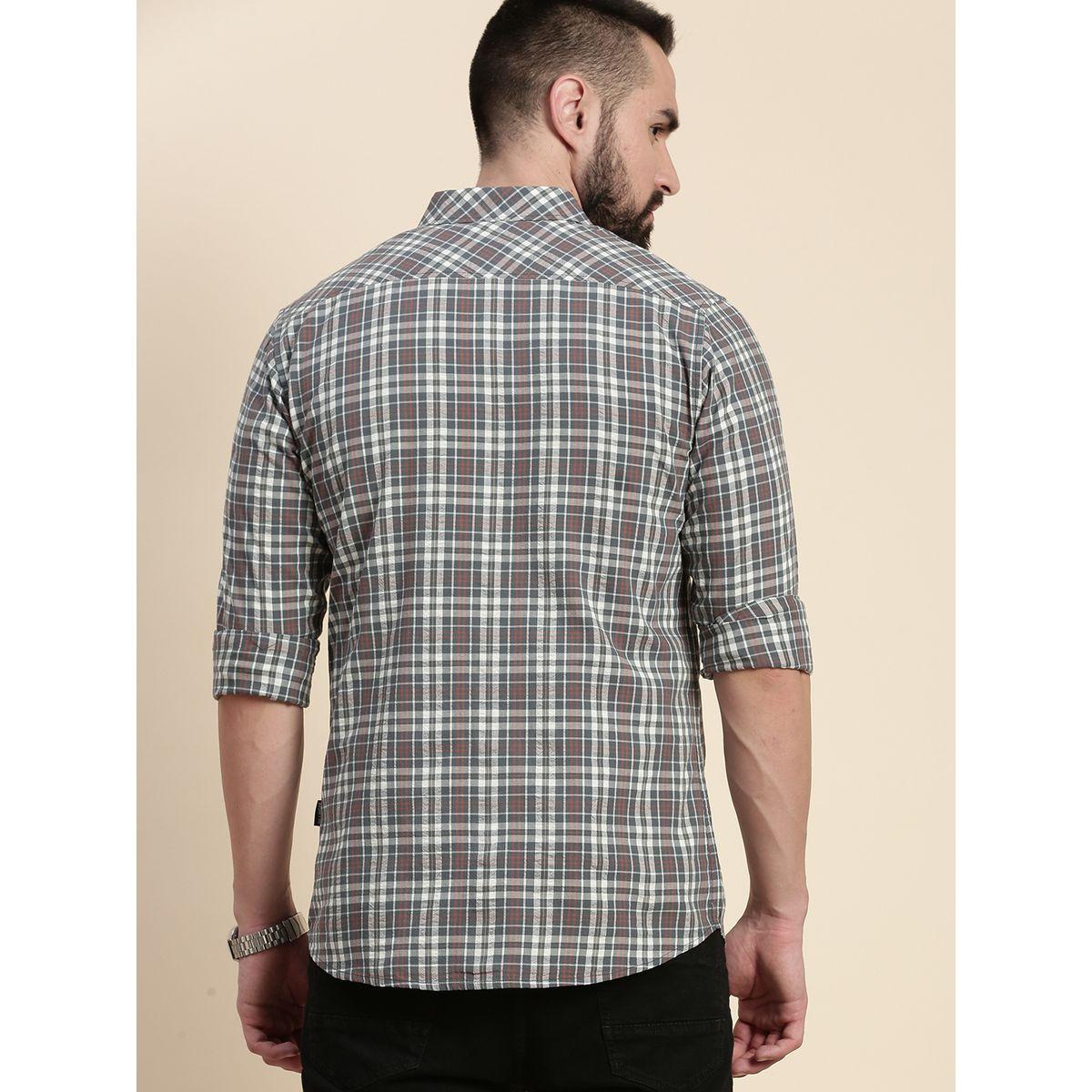 Dillinger X Styli  Tartan Checked Shirt with Chest Pocket-men-clothing-shirts-image-2