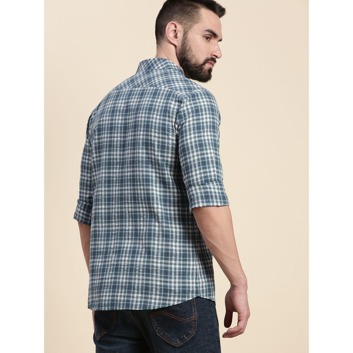 قميص بطبعة مربعات وجيب على الصدر-men-clothing-shirts-image-2