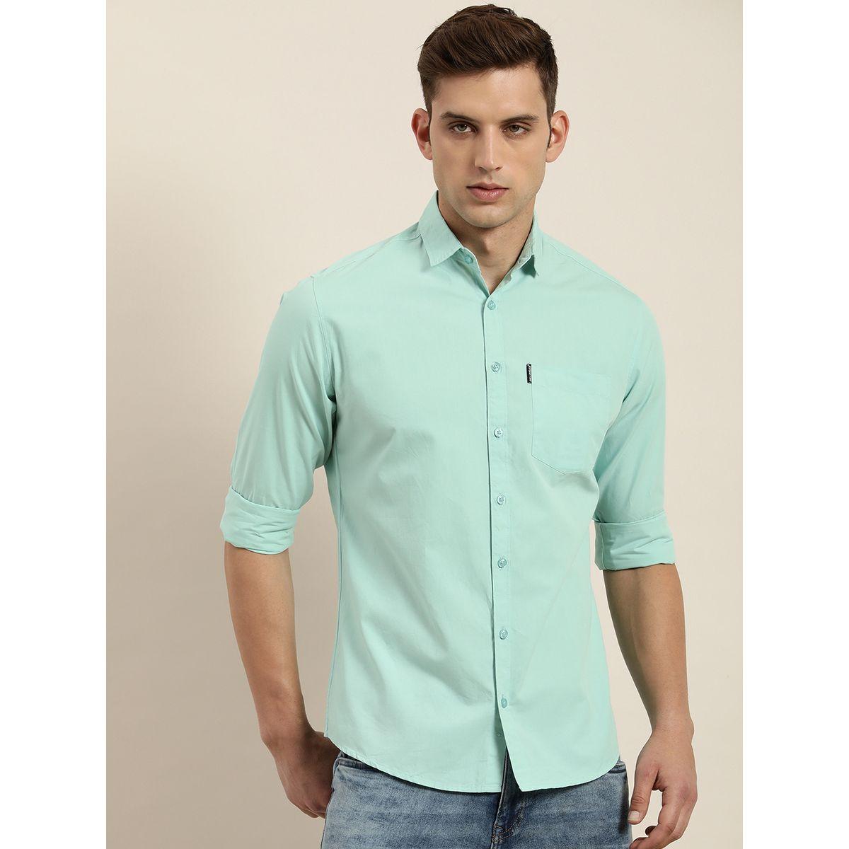 Dillinger Solid Curved Hem Shirt with Long Sleeves-men-clothing-shirts-image-1