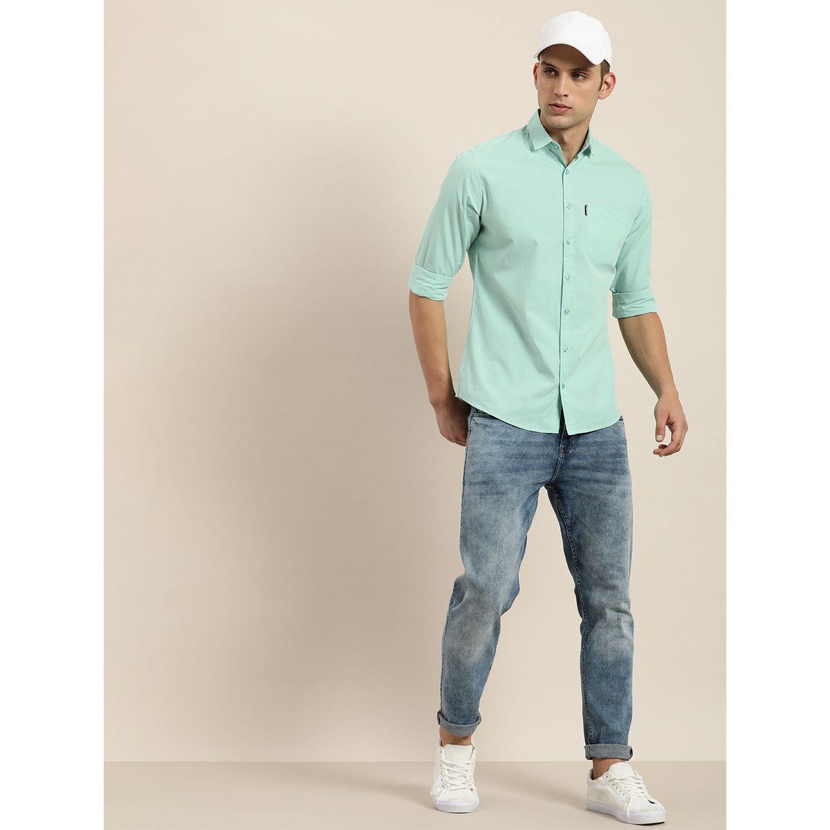 قميص سادة بحافة منحنية واكمام طويلة-men-clothing-shirts-image-3