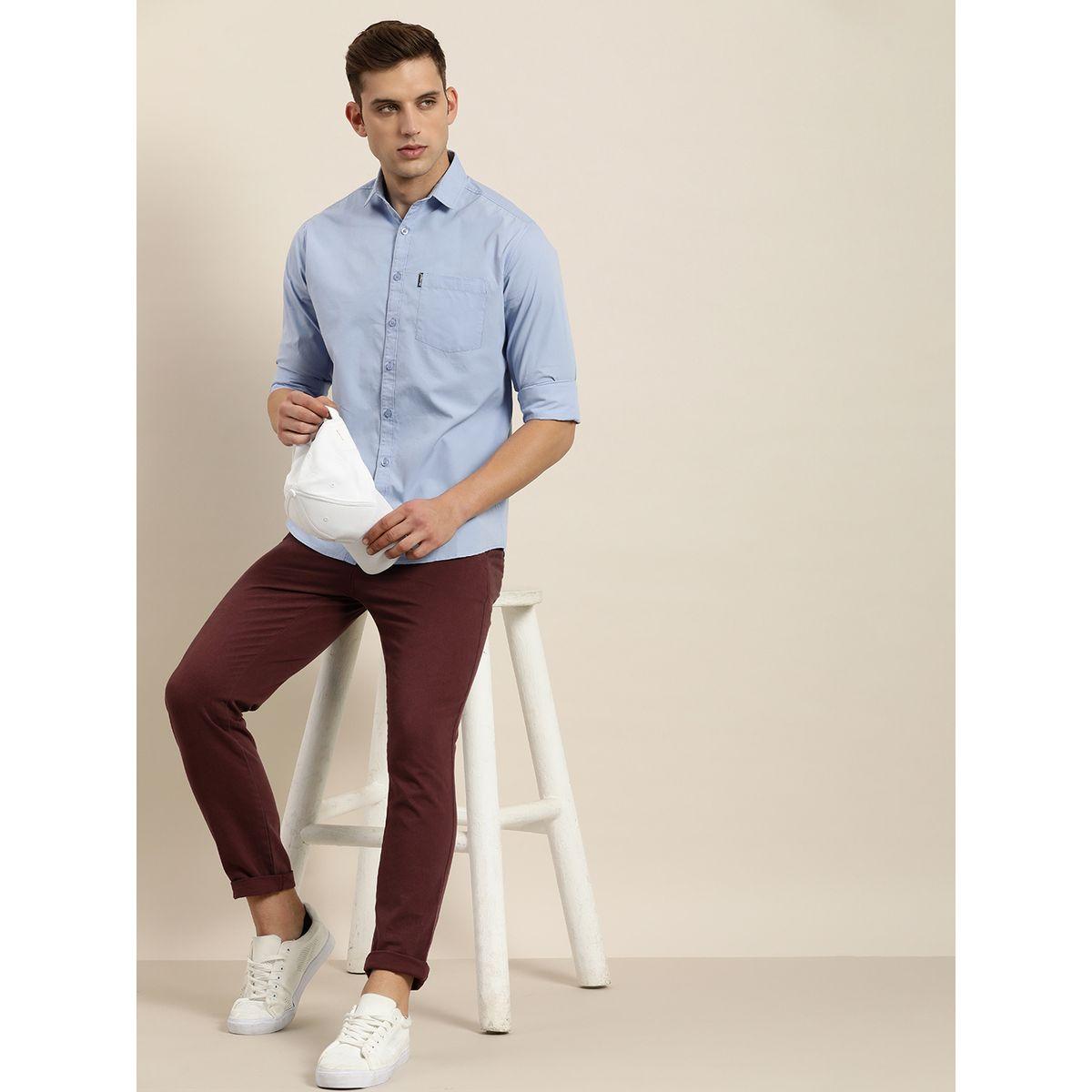 Dillinger Solid Chest Pocket Shirt with Long Sleeves-men-clothing-shirts-image-3