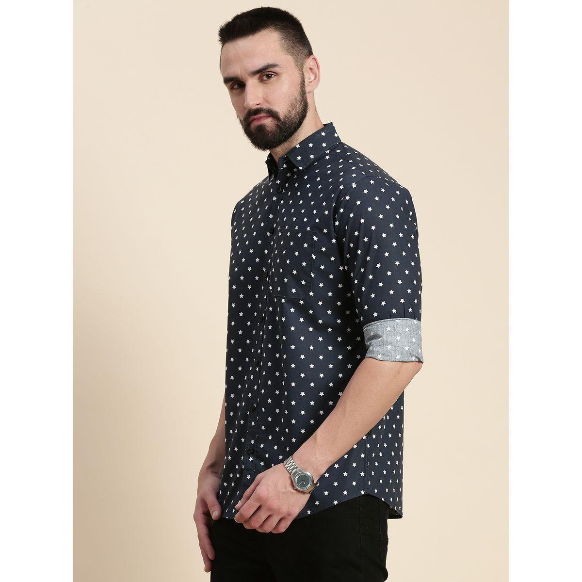 Dillinger All Over Star Print Shirt with Long Sleeves-men-clothing-shirts-image-1