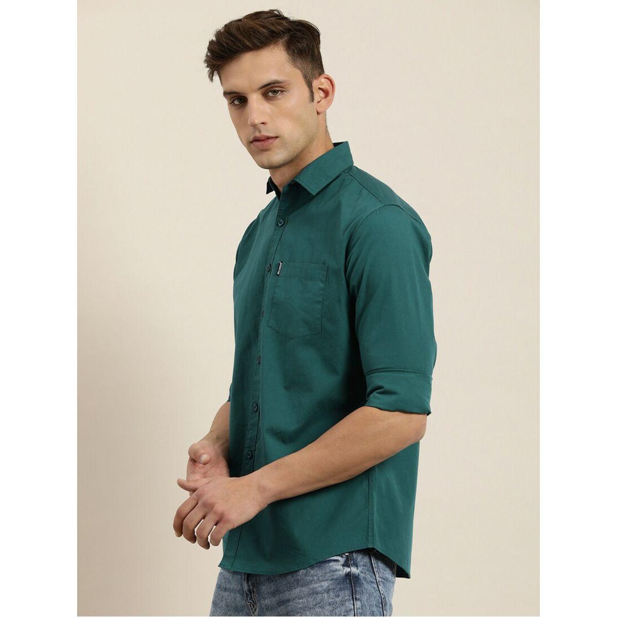 Dillinger Solid Chest Pocket Shirt with Long Sleeves-men-clothing-shirts-image-1