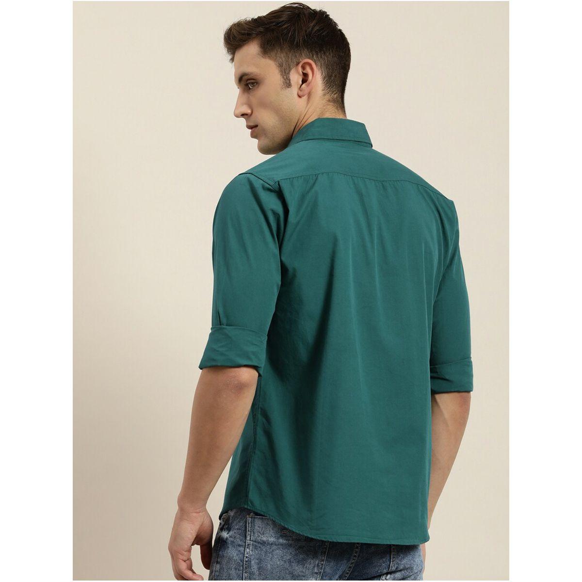Dillinger Solid Chest Pocket Shirt with Long Sleeves-men-clothing-shirts-image-2