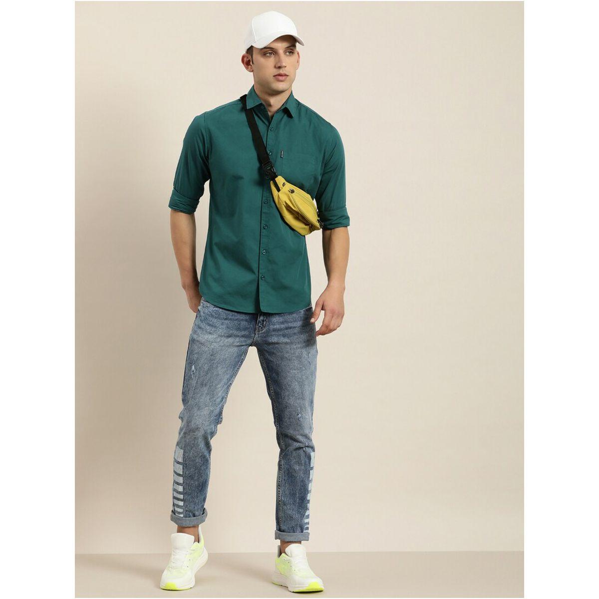 Dillinger Solid Chest Pocket Shirt with Long Sleeves-men-clothing-shirts-image-3