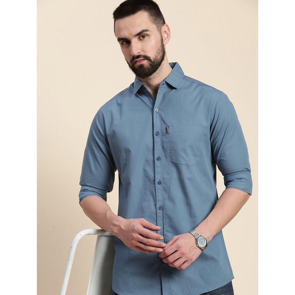 Dillinger Solid Chest Pocket Shirt with Long Sleeves-men-clothing-shirts-image-1