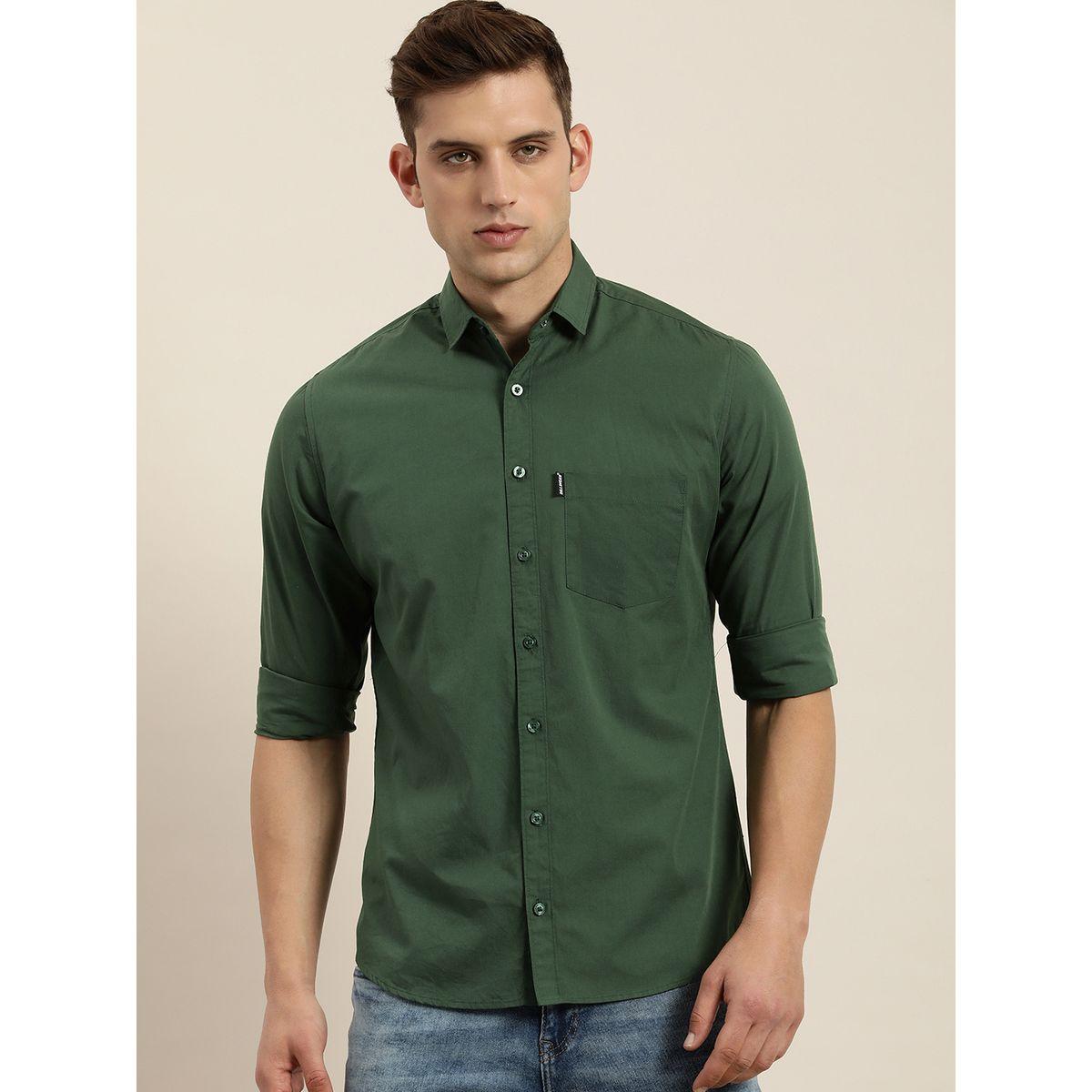 Dillinger Solid Chest Pocket Shirt with Long Sleeves-men-clothing-shirts-image-1