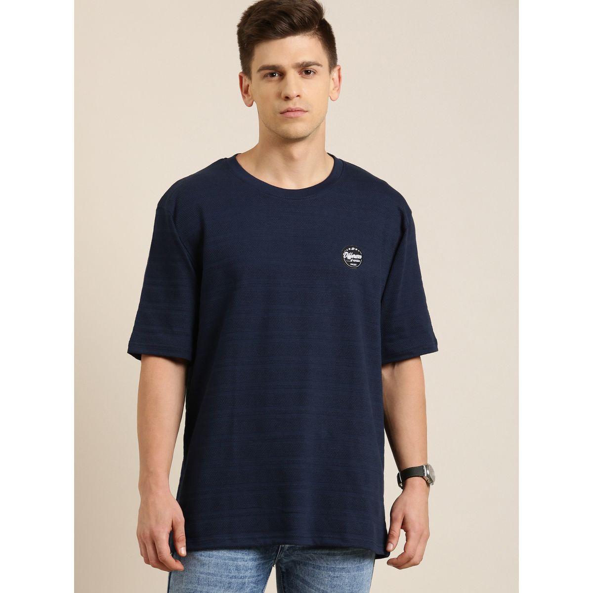 Difference of Opinion X Styli  Textured Chest Print Oversized T-Shirt-men-clothing-tshirtsandpolos-tshirts-image-1