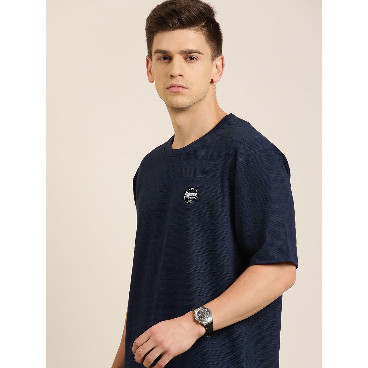 تيشيرت فضفاض بتفاصيل بارزة الملمس ديفيرنس أوف أوبينيون × ستايلي-men-clothing-tshirtsandpolos-tshirts-image-2