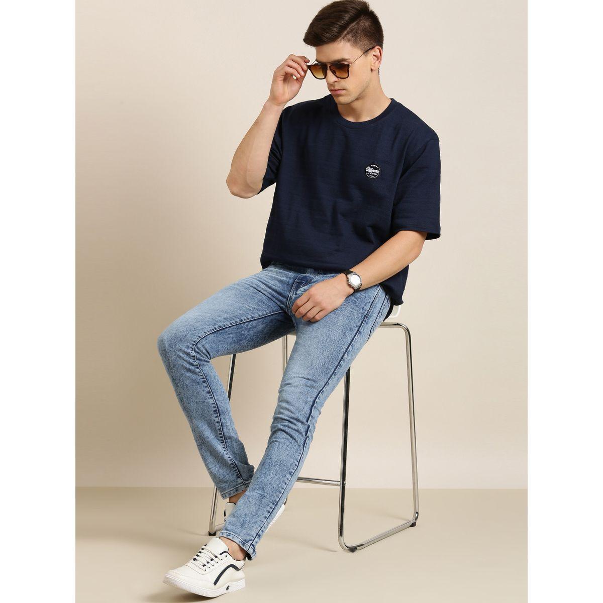 تيشيرت فضفاض بتفاصيل بارزة الملمس ديفيرنس أوف أوبينيون × ستايلي-men-clothing-tshirtsandpolos-tshirts-image-4