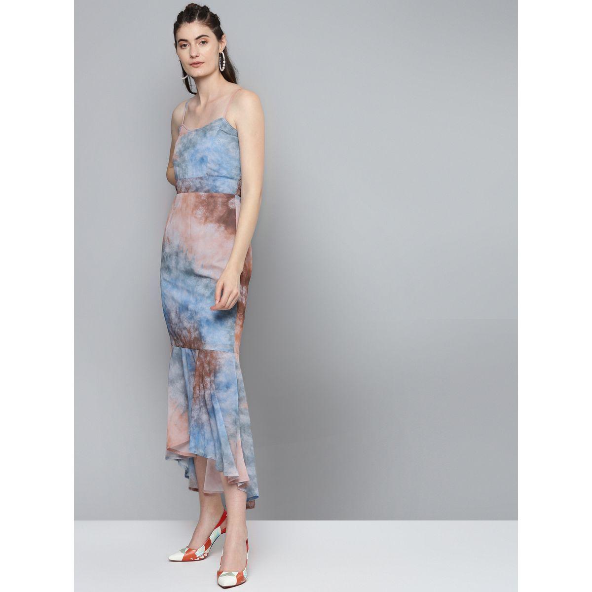 Sassafras X Styli  Tie and Dye Print Strappy Midi Dress-women-clothing-dresses-image-2