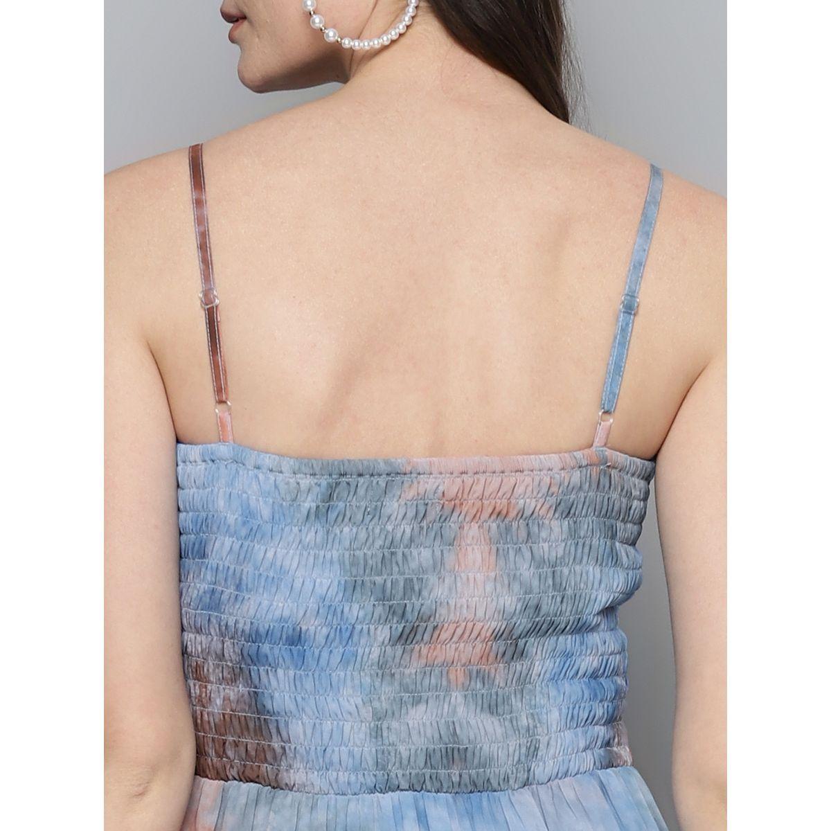 فستان ميدي بحمالات مع طبعة تاي داي ساسافراس × ستايلي-women-clothing-dresses-image-6
