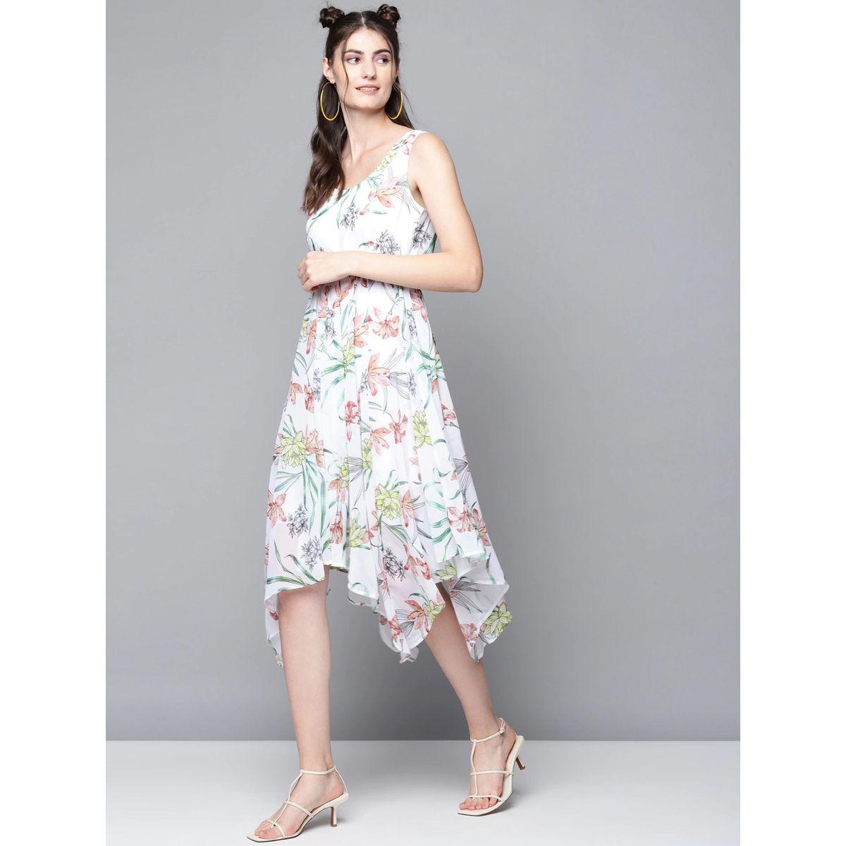 فستان ميدي مطبع بزهور مع حزام خصر ساسافراس × ستايلي-women-clothing-dresses-image-2