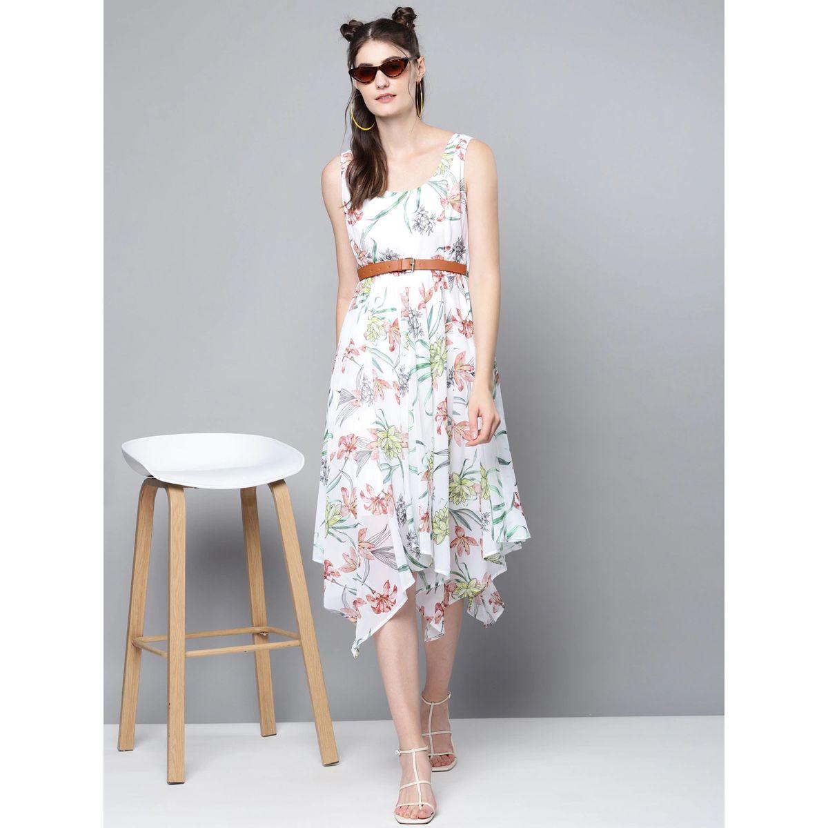 Sassafras X Styli  Floral Print Asymmetric Hem Belted Midi Dress-women-clothing-dresses-image-4