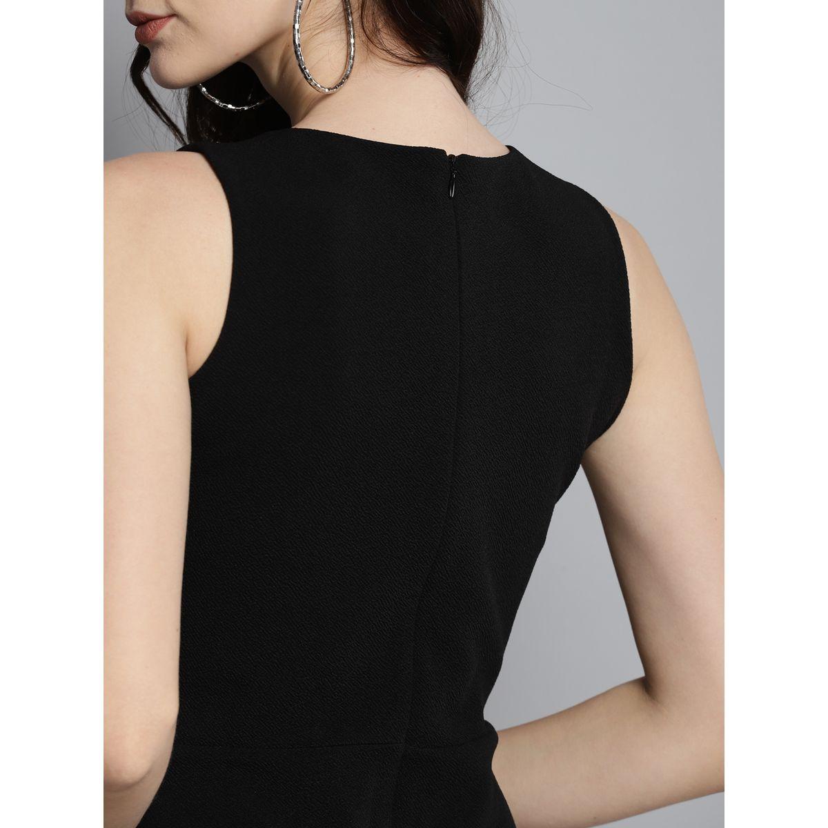 فستان ميدي بديكون بلا اكمام مع كشكش ساسافراس × ستايلي-women-clothing-dresses-image-5
