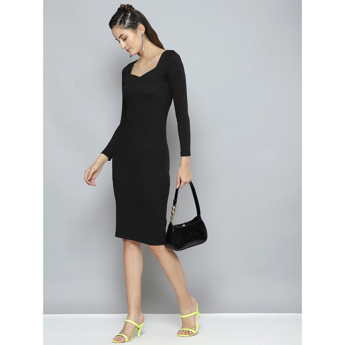 Sassafras X Styli  Ribbed Sweetheart Neck Bodycon Midi Dress-women-clothing-dresses-image-5
