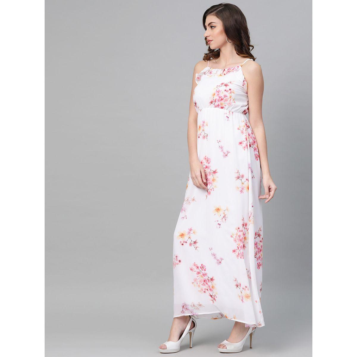 فستان طويل بحمالات وتفاصيل كشكش ساسافراس × ستايلي-women-clothing-dresses-image-2